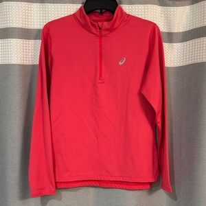 Asics Pink Coldgear 1/4 Zip Athletic Top